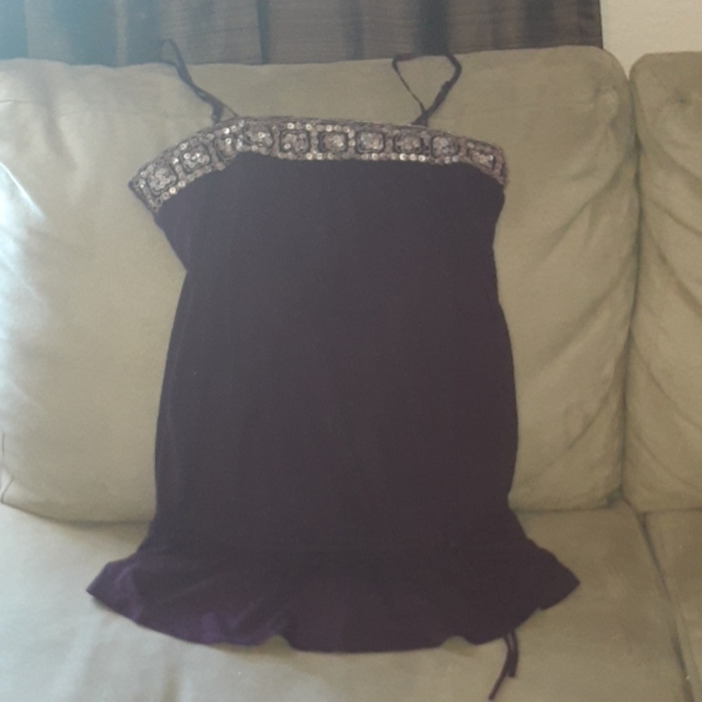 6/$25 Purple Bling Sequin Tank Top
